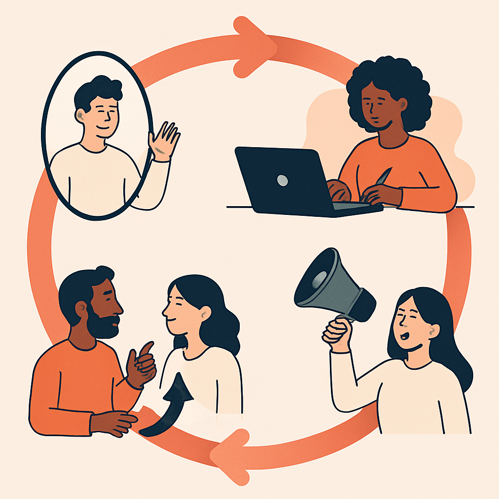 grace the Loop de HubSpot qui rpond ce dfi avec une approche circulaire et itrative vous et vos quipes pourront exprimer leur identit vous permettre de vous personnalisez vous amplifiez puis vous voluez en continu Pas de texte-1